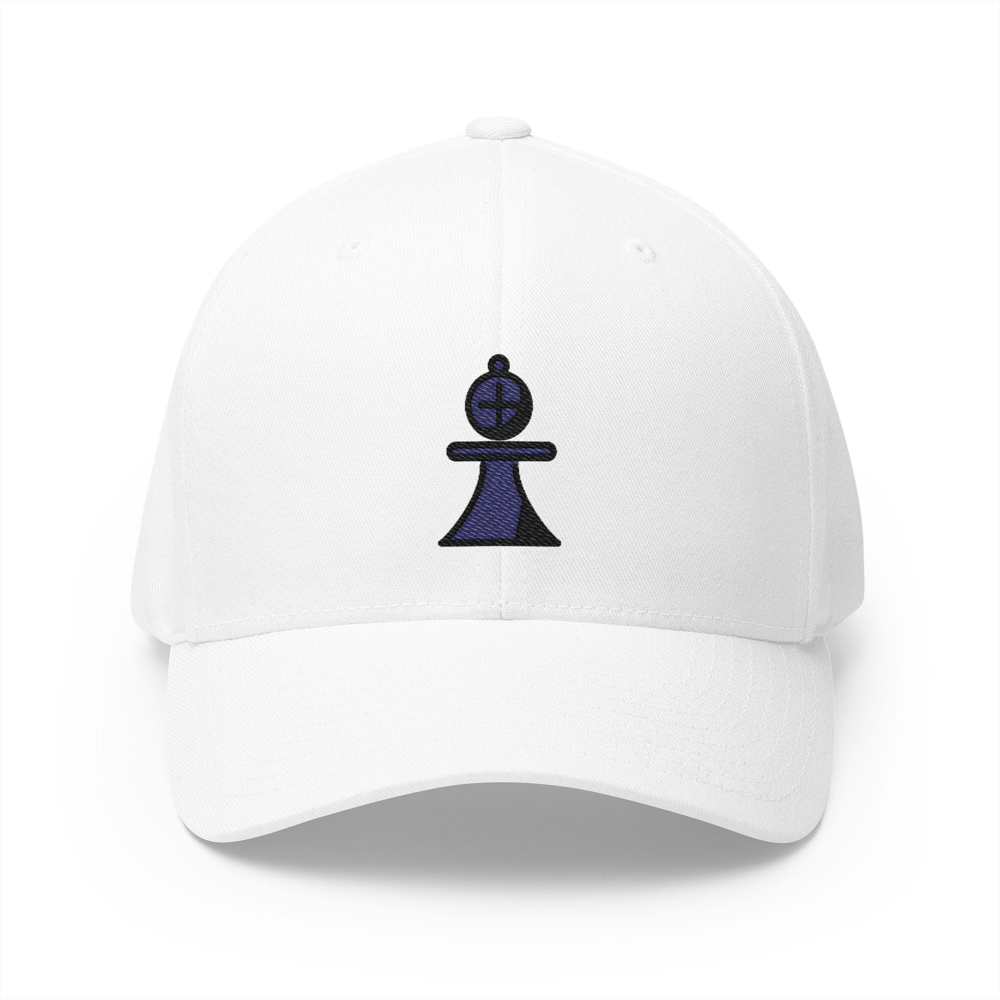 Black Chess Bishop Emoji White Cap – Premium by Capmoji