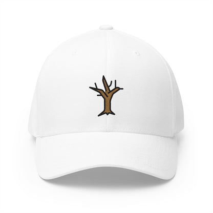 Leafless Tree Emoji White Cap – Premium by Capmoji