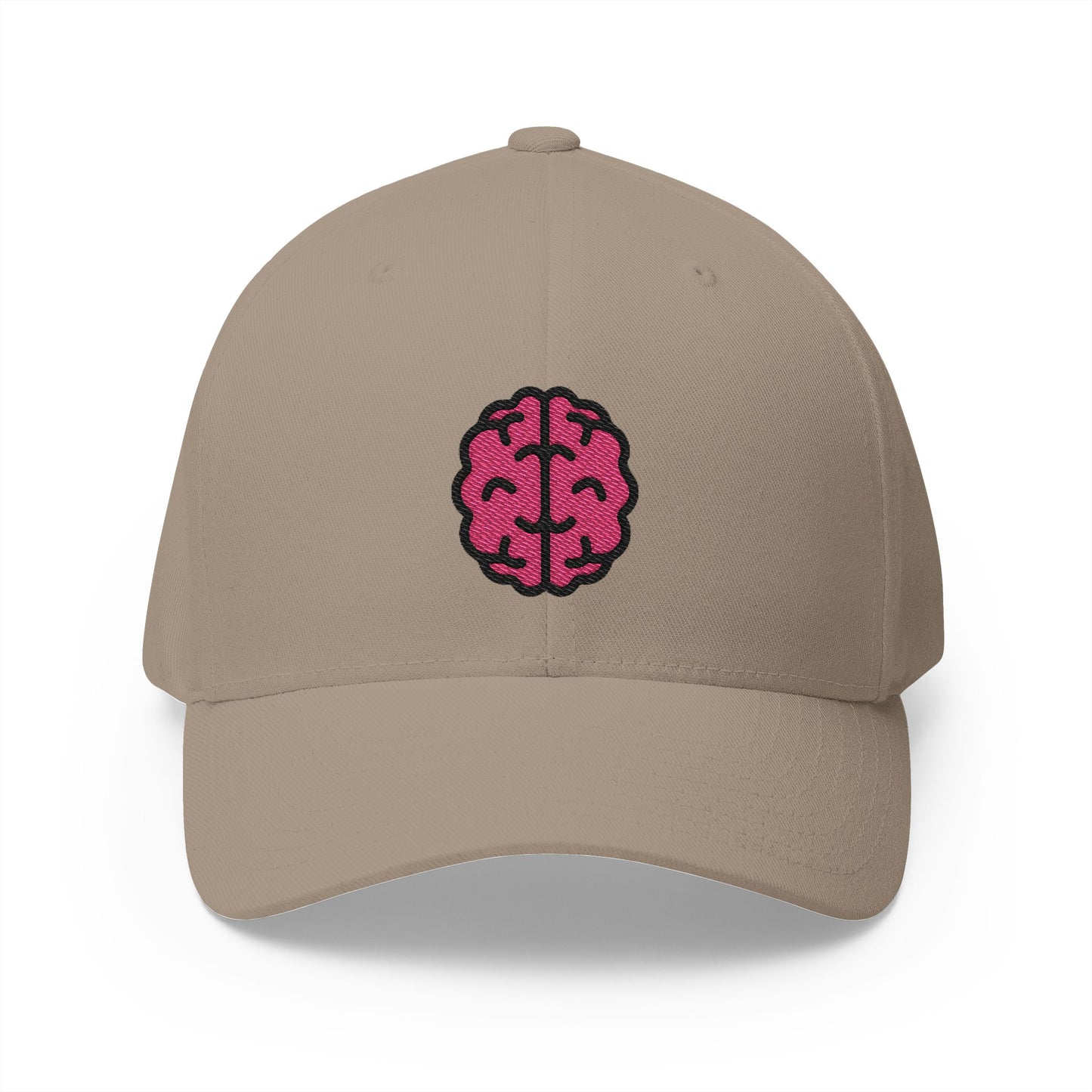 Brain Emoji Khaki Cap – Premium by Capmoji