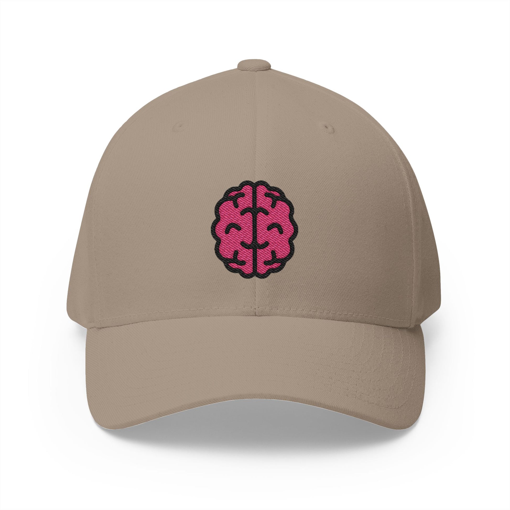 Brain Emoji Khaki Cap – Premium by Capmoji