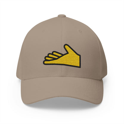 Palm Up Hand Emoji Khaki Cap – Premium by Capmoji