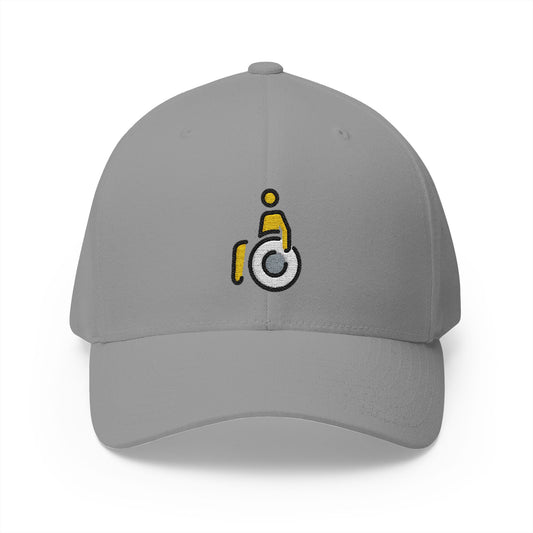 Man In Manual Wheelchair Emoji Grey Cap – Premium by Capmoji