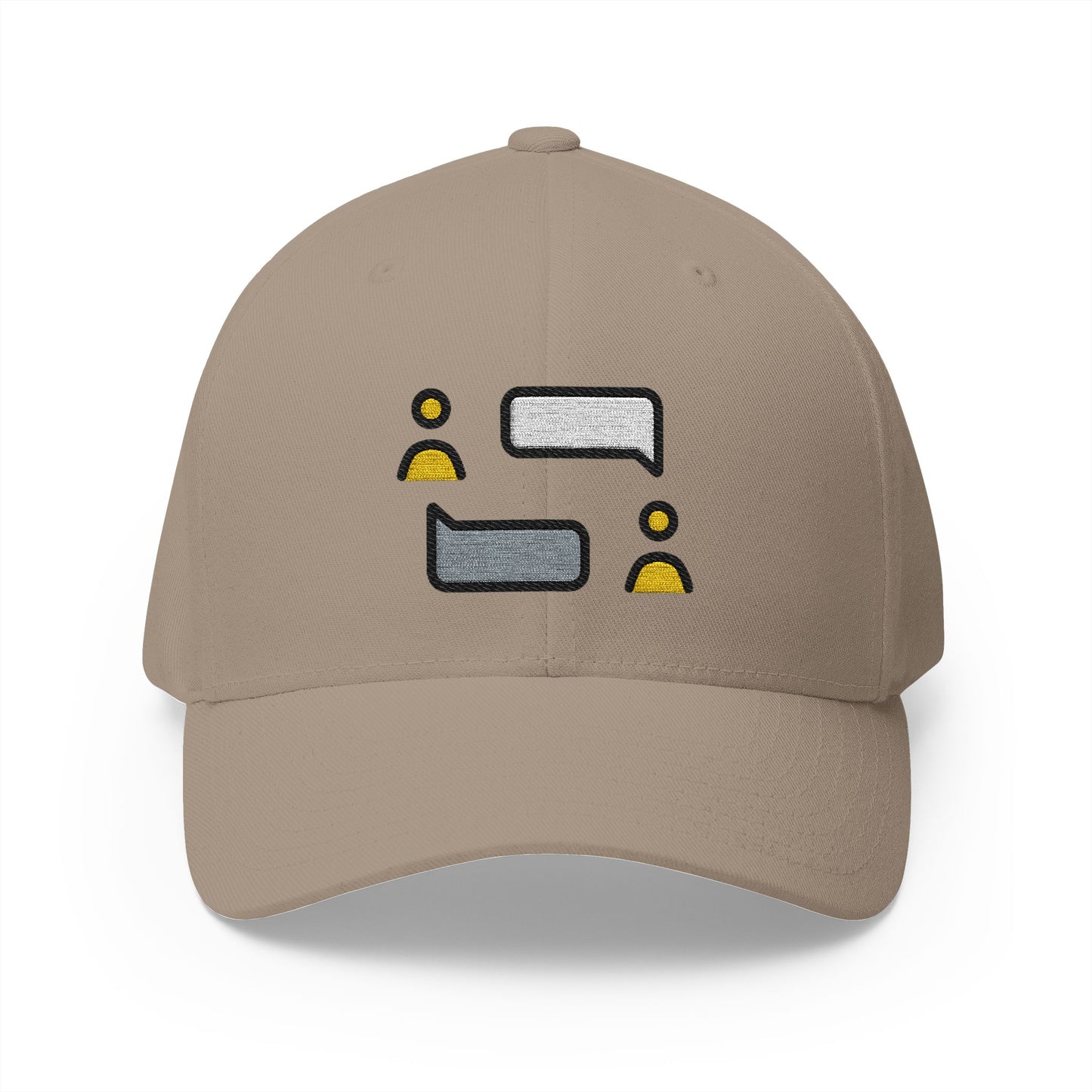 People Dialogue Emoji Khaki Cap – Premium by Capmoji