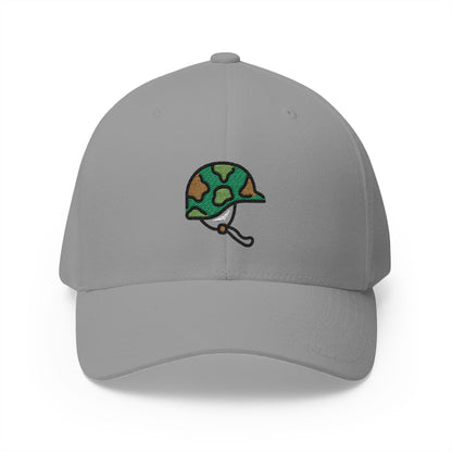 Military Helmet Emoji Grey Cap – Premium by Capmoji
