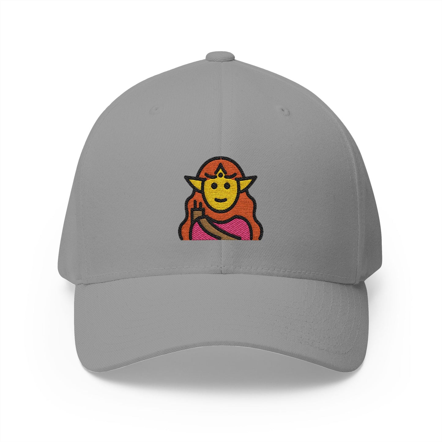 Woman Elf Emoji Grey Cap – Premium by Capmoji