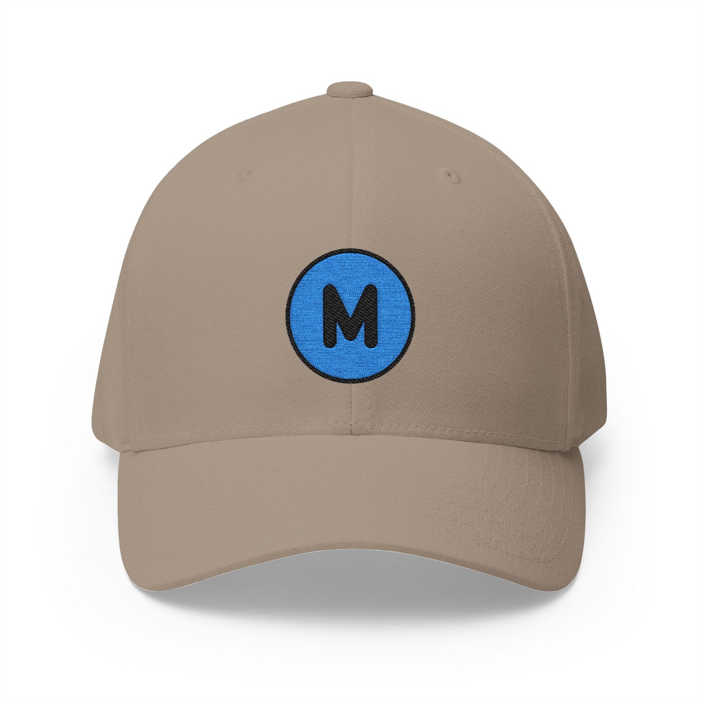 Circled M Emoji Khaki Cap – Premium by Capmoji