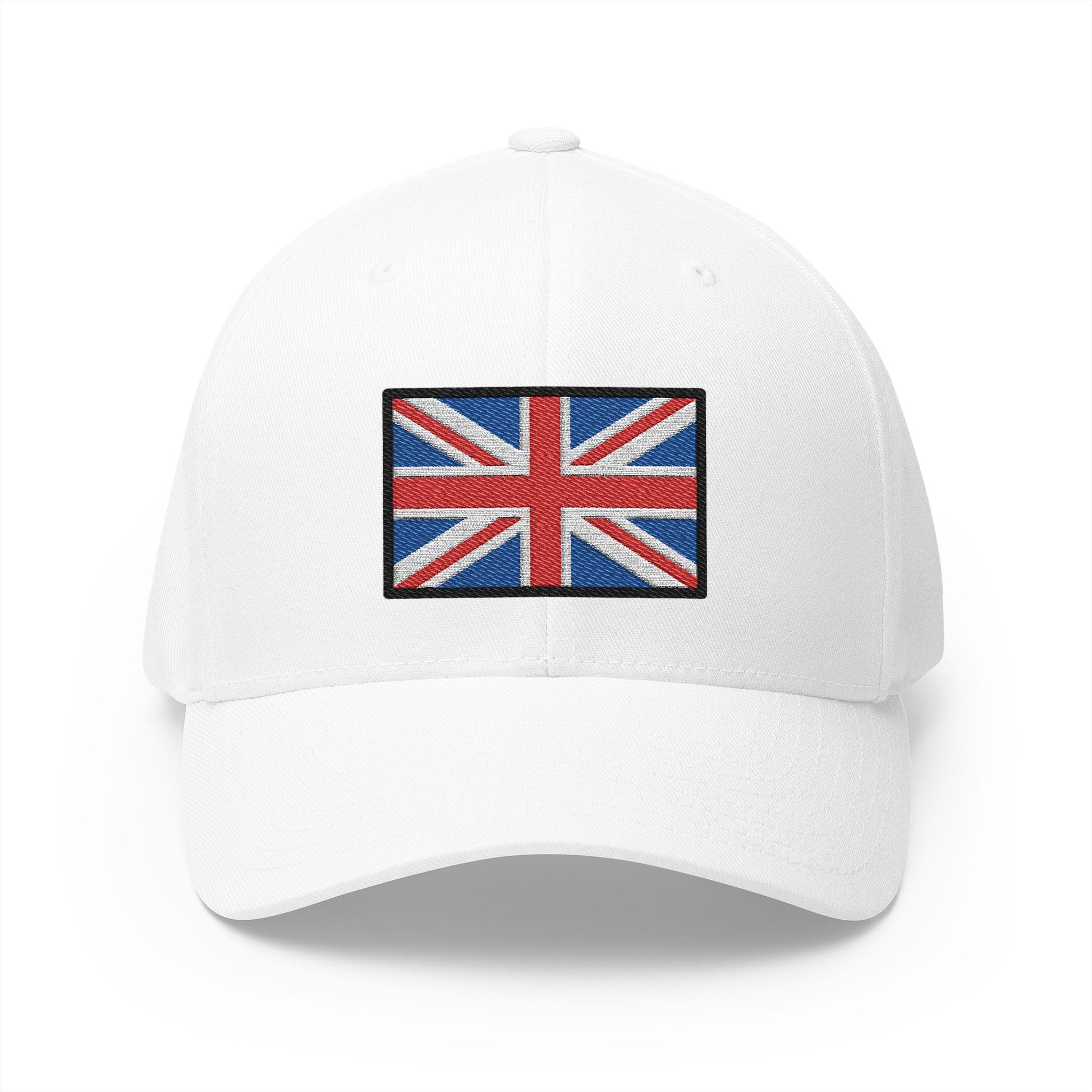Flag: United Kingdom Emoji White Cap – Premium by Capmoji