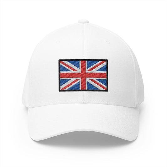 Flag: United Kingdom Emoji White Cap – Premium by Capmoji