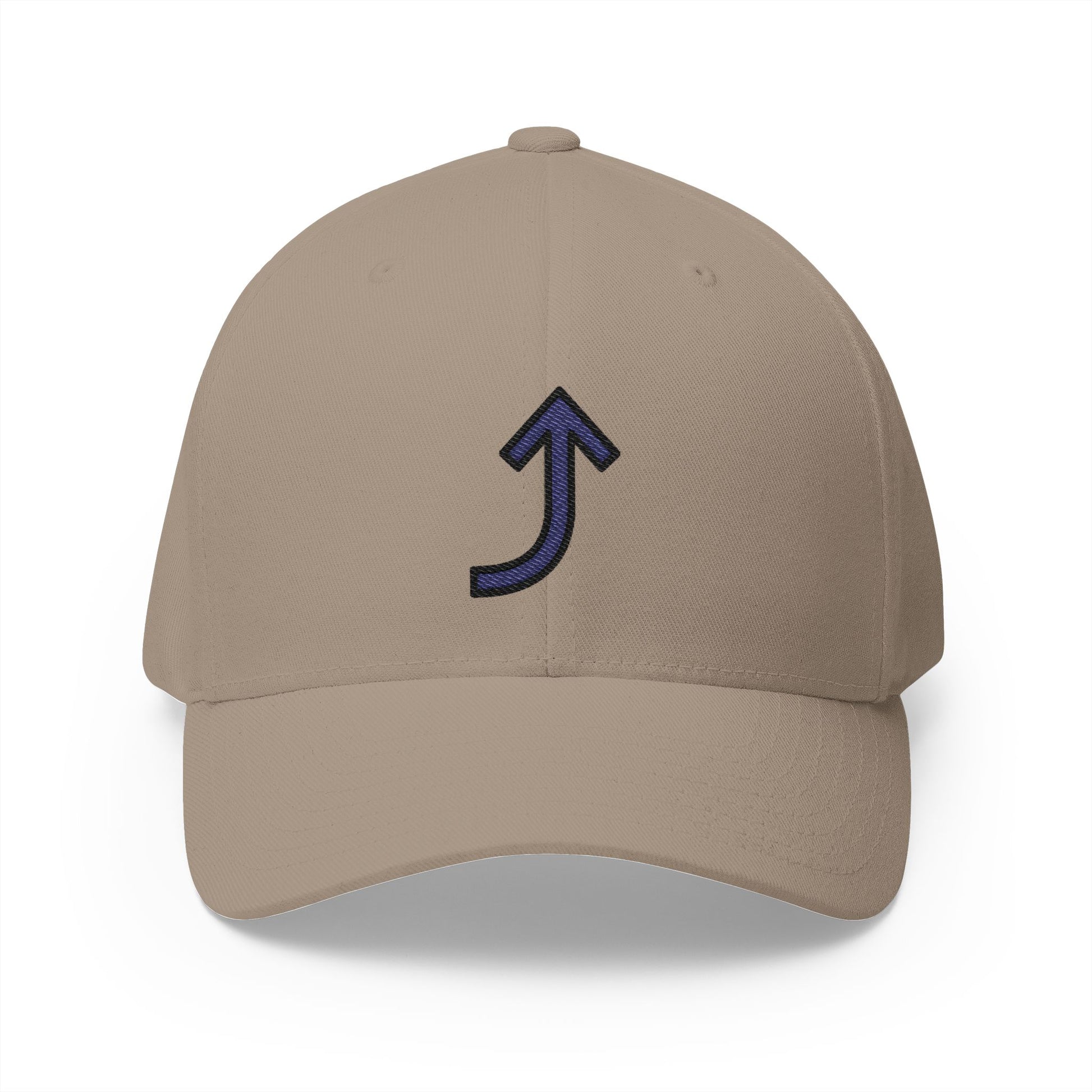 Right Arrow Curving Up Emoji Khaki Cap – Premium by Capmoji