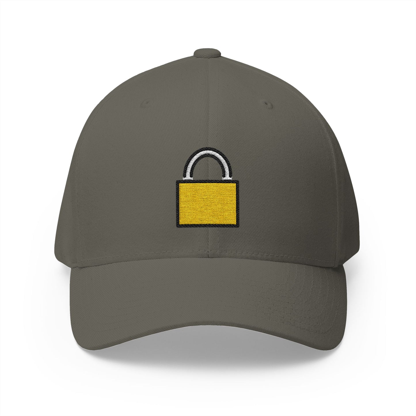 Locked Emoji Olive Cap – Premium by Capmoji