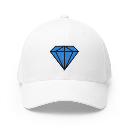 Gem Stone Emoji White Cap – Premium by Capmoji
