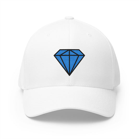 Gem Stone Emoji White Cap – Premium by Capmoji