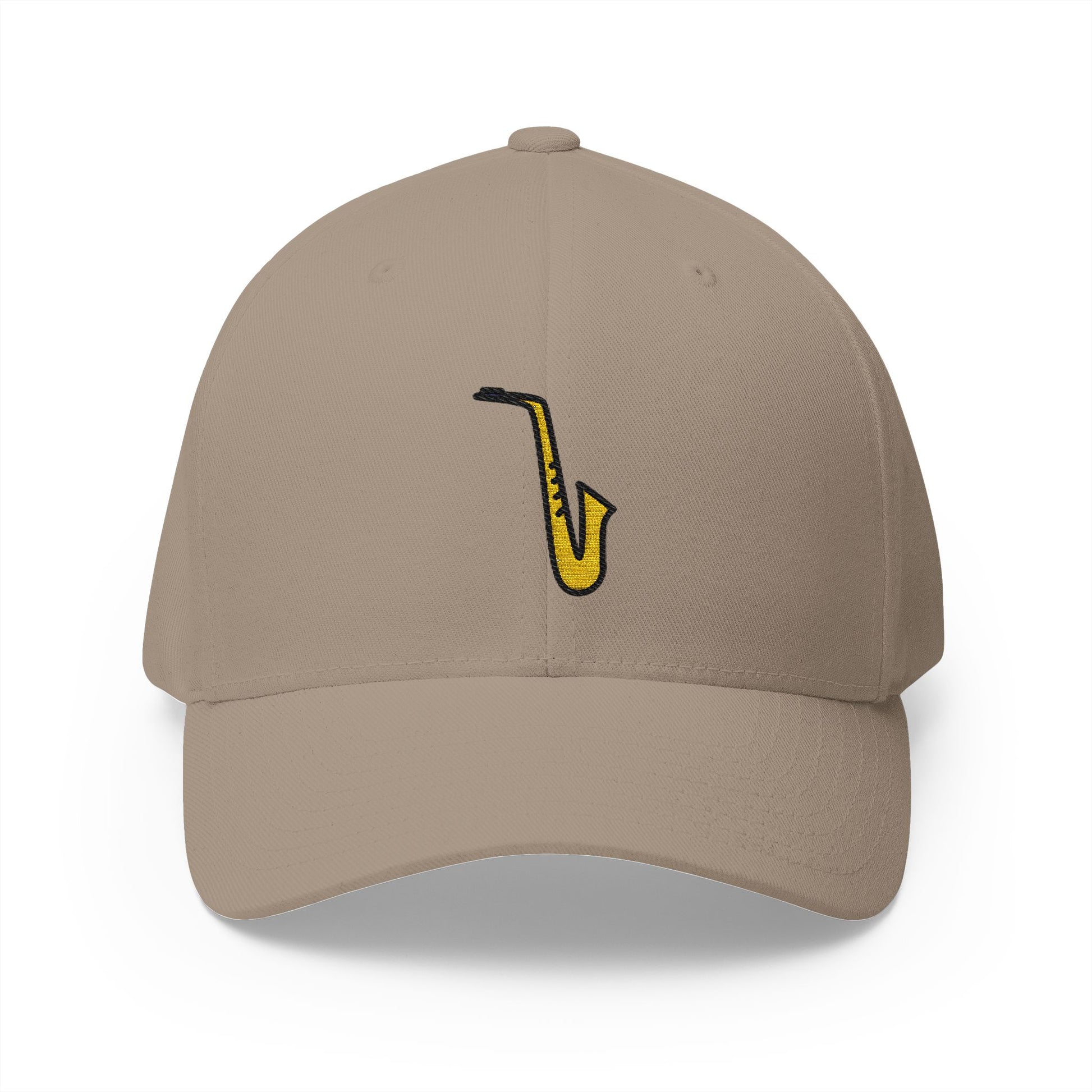 Saxophone Emoji Khaki Cap – Premium by Capmoji