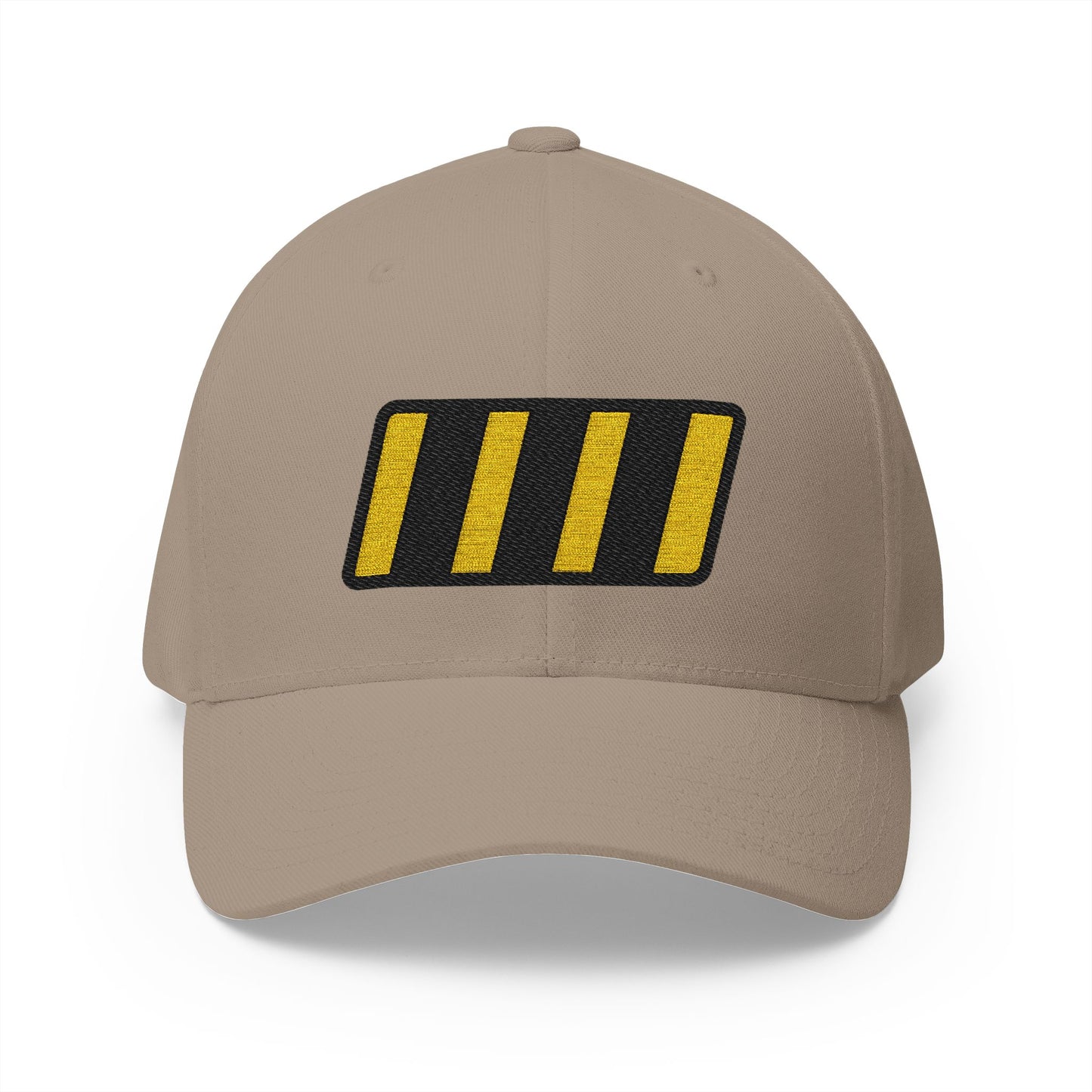 Warning Strip Emoji Khaki Cap – Premium by Capmoji