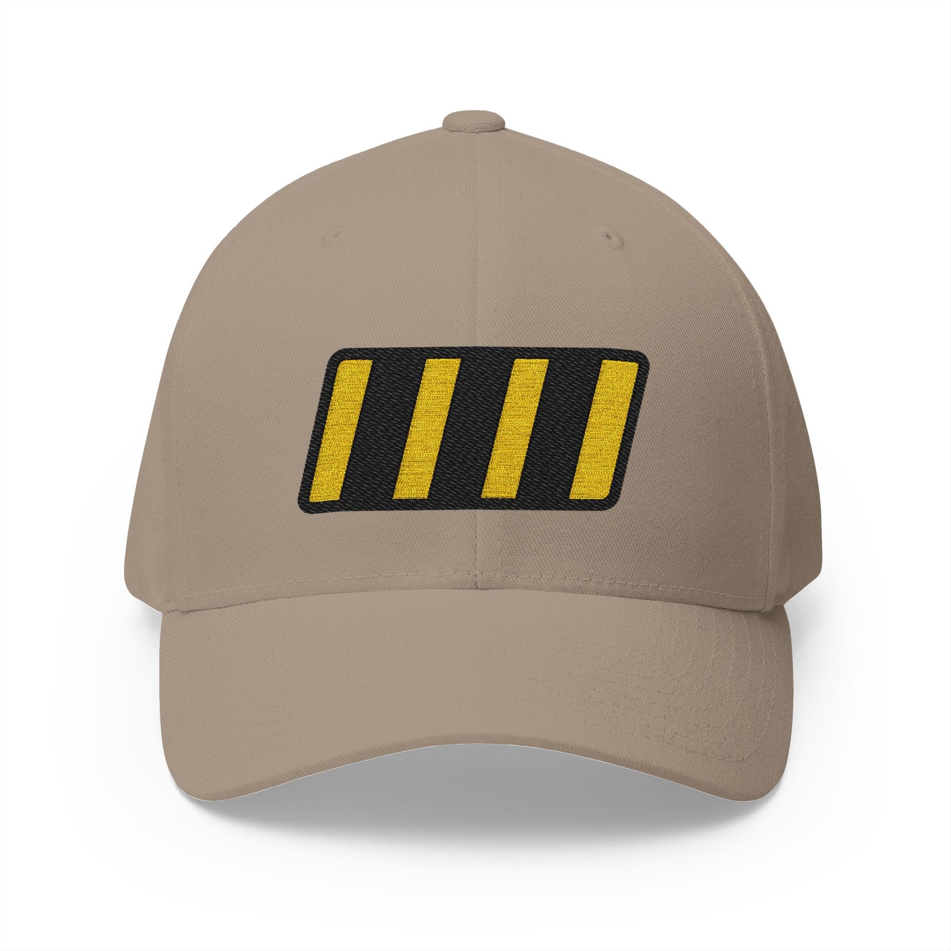 Warning Strip Emoji Khaki Cap – Premium by Capmoji