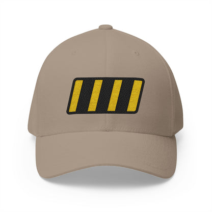 Warning Strip Emoji Khaki Cap – Premium by Capmoji