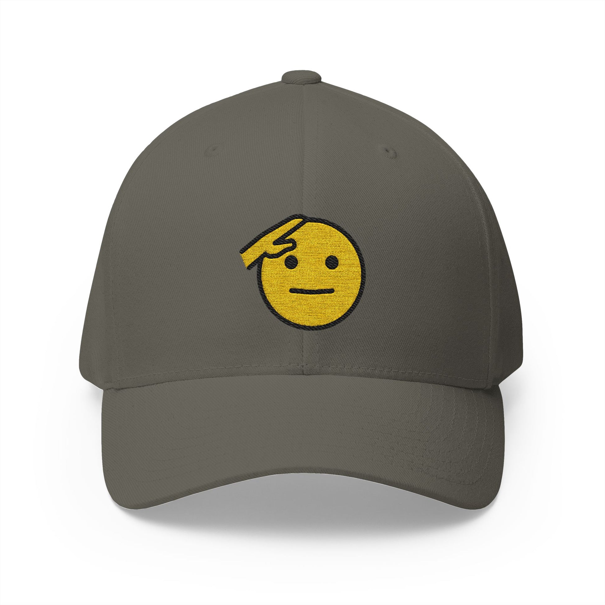 Saluting Face Emoji Olive Cap – Premium by Capmoji