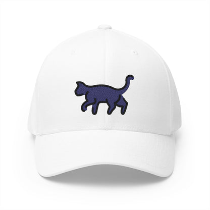 Black Cat Emoji White Cap – Premium by Capmoji