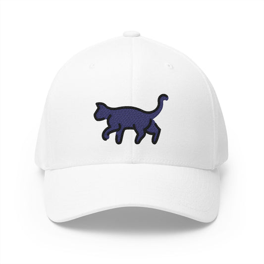 Black Cat Emoji White Cap – Premium by Capmoji