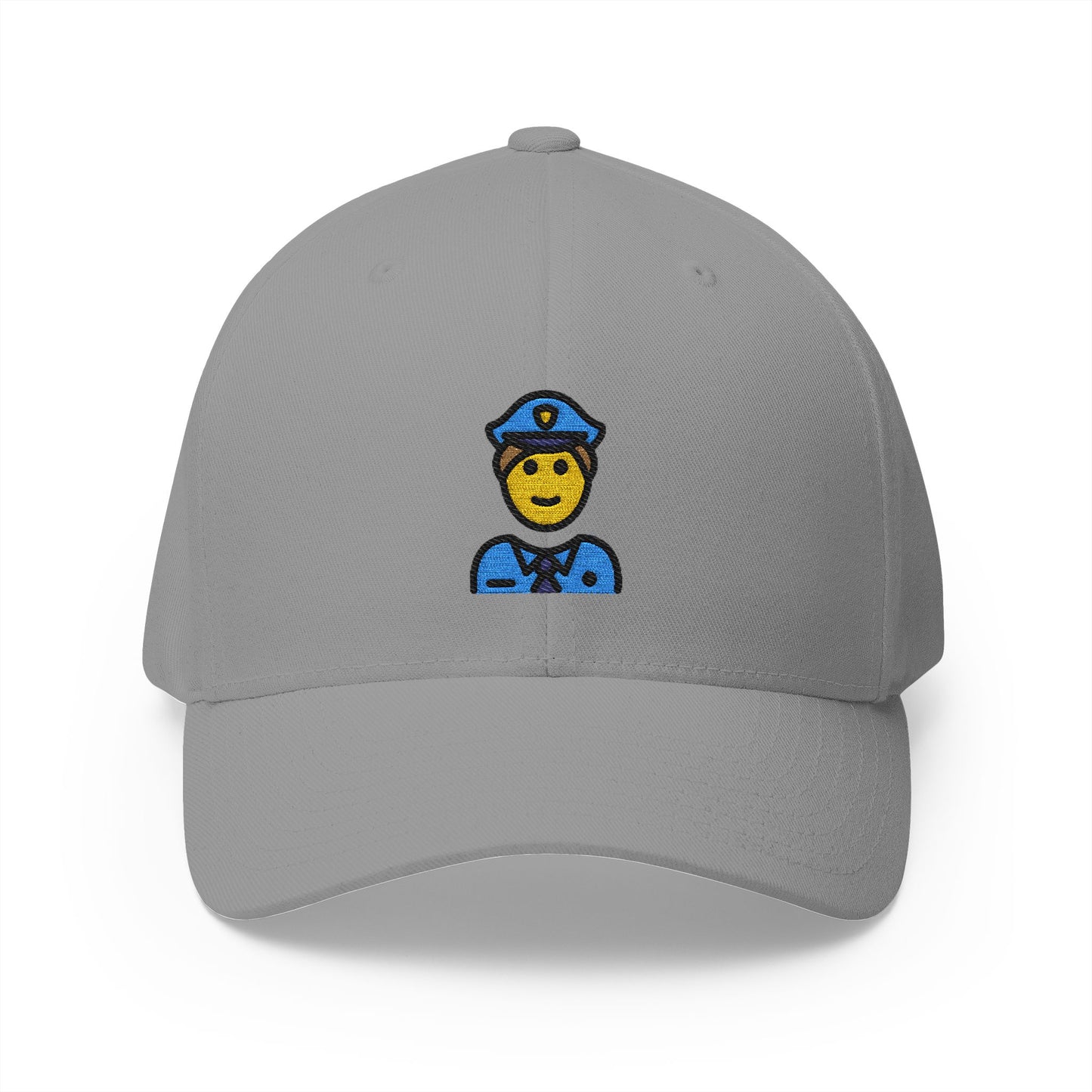Police Officer Emoji Grey Cap – Premium by Capmoji