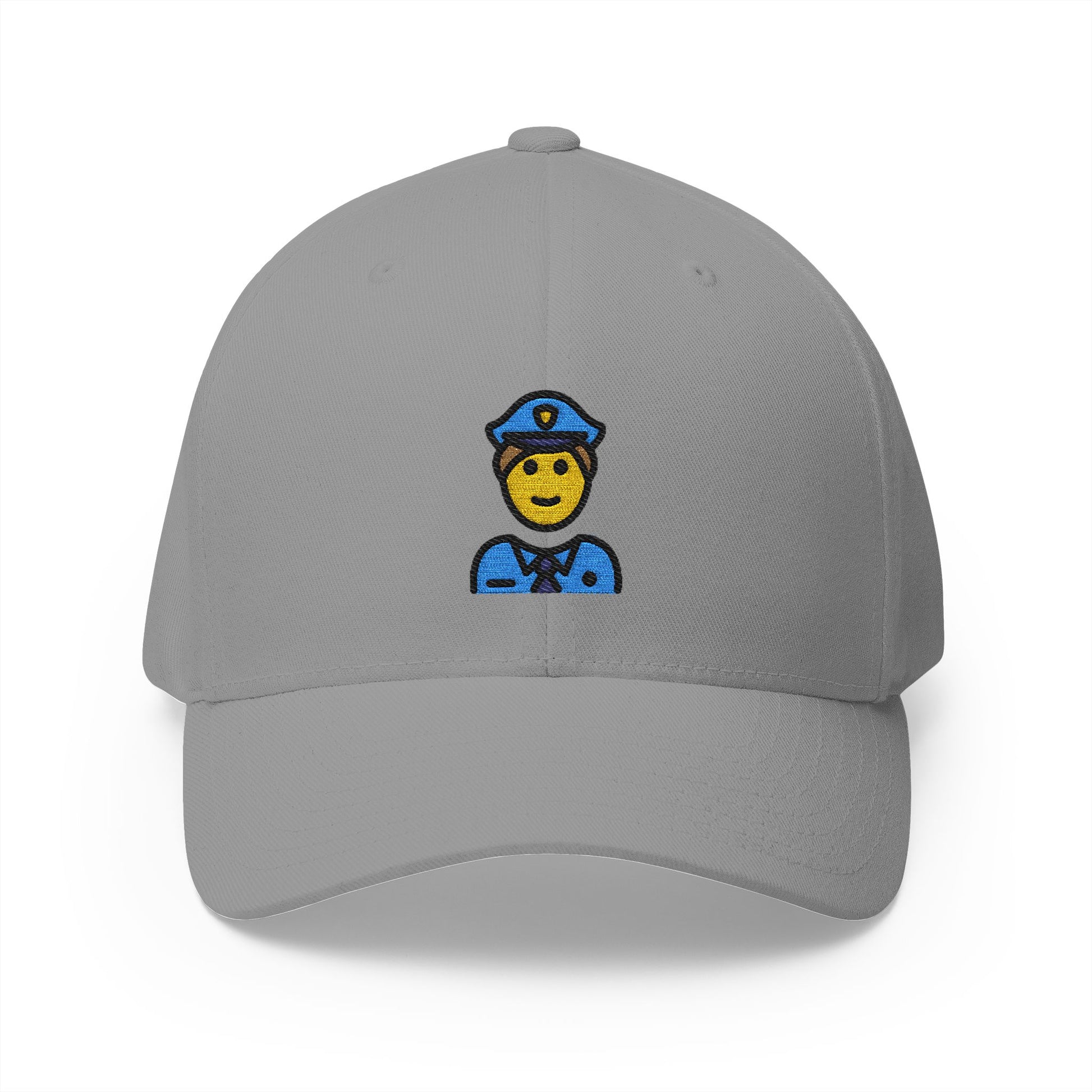 Police Officer Emoji Grey Cap – Premium by Capmoji
