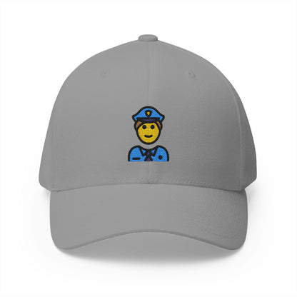Police Officer Emoji Grey Cap – Premium by Capmoji