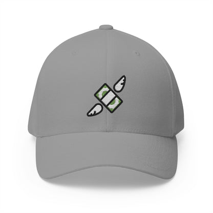 Money With Wings Emoji Grey Cap – Premium by Capmoji