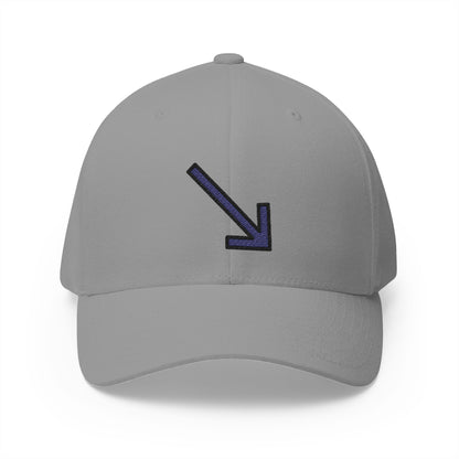 Down-Right Arrow Emoji Grey Cap – Premium by Capmoji