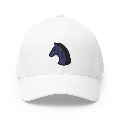 Black Chess Knight Emoji White Cap – Premium by Capmoji