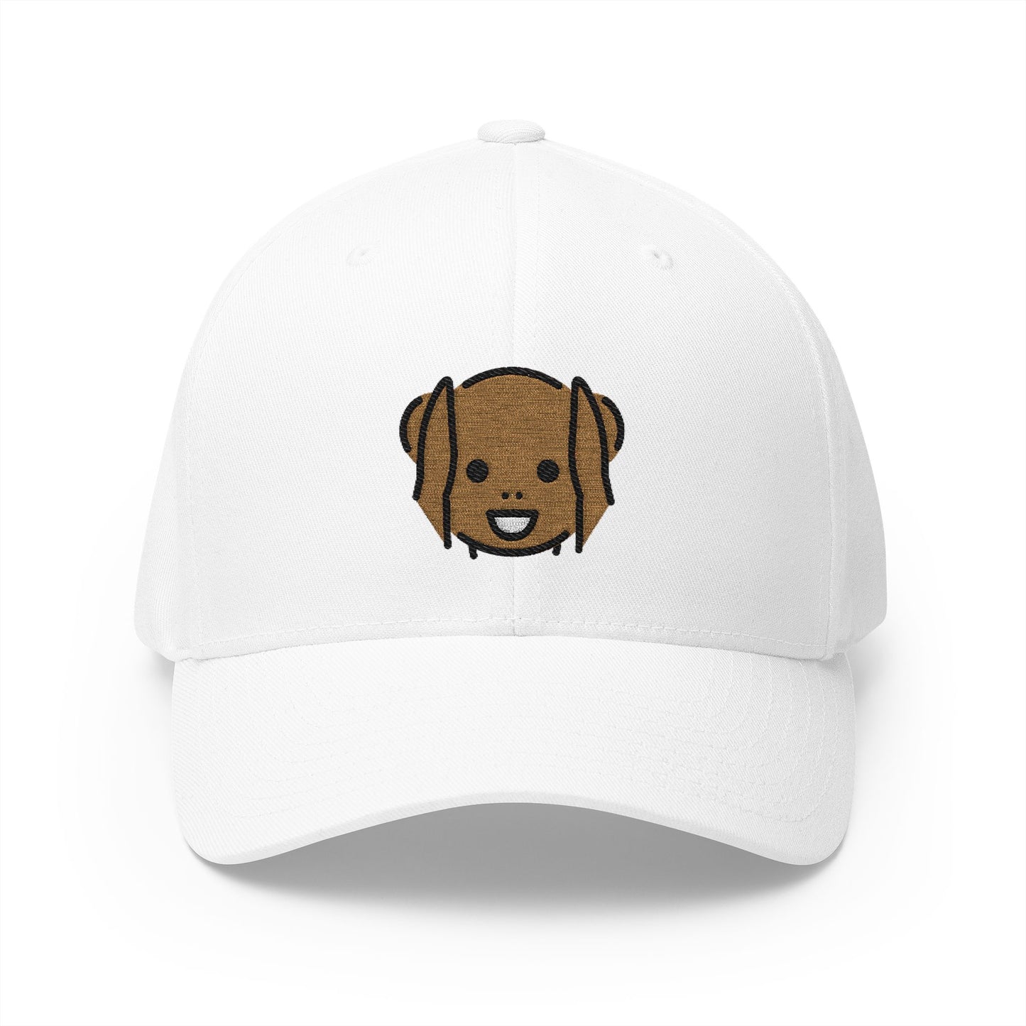 Hear-No-Evil Monkey Emoji White Cap – Premium by Capmoji