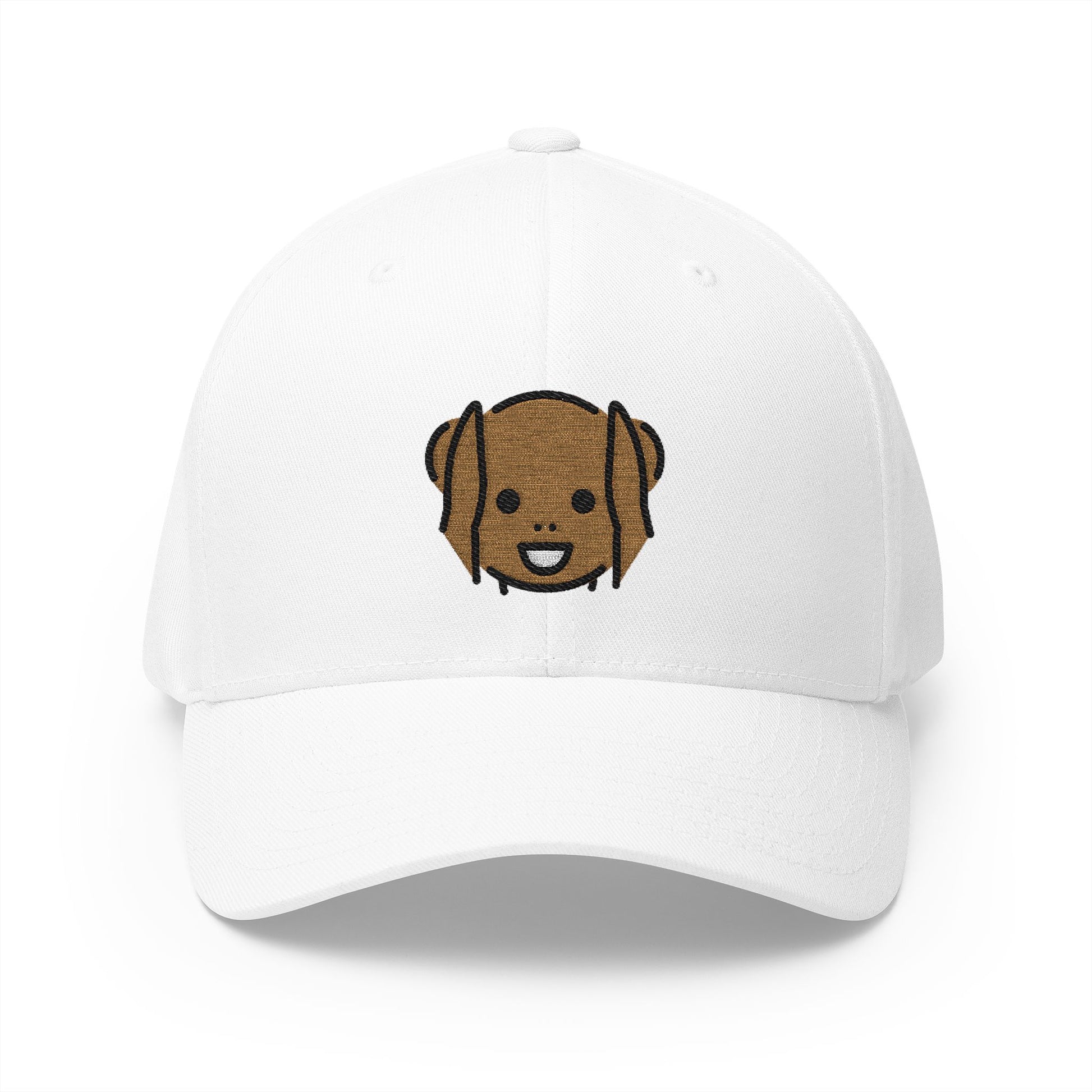 Hear-No-Evil Monkey Emoji White Cap – Premium by Capmoji