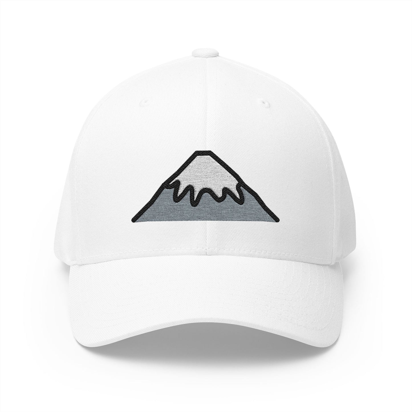 Mount Fuji Emoji White Cap – Premium by Capmoji
