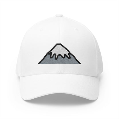 Mount Fuji Emoji White Cap – Premium by Capmoji