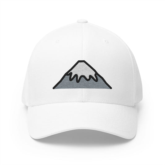 Mount Fuji Emoji White Cap – Premium by Capmoji