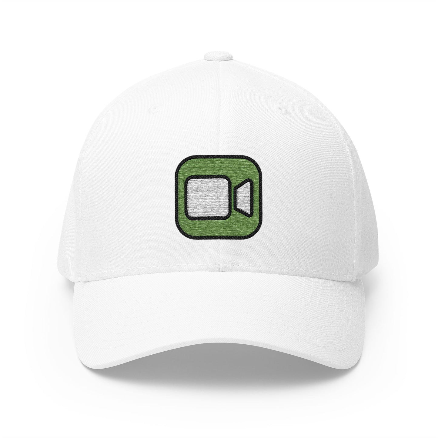 Facetime Emoji White Cap – Premium by Capmoji