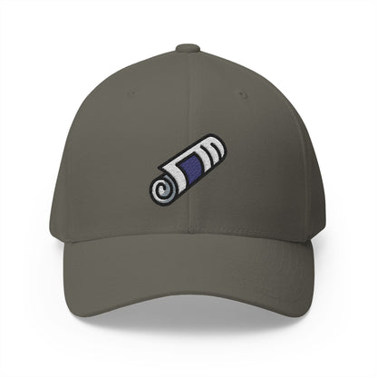Rolled-Up Newspaper Emoji Olive Cap – Premium by Capmoji