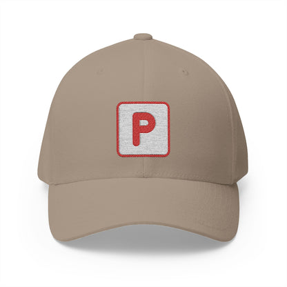P Button Emoji Khaki Cap – Premium by Capmoji