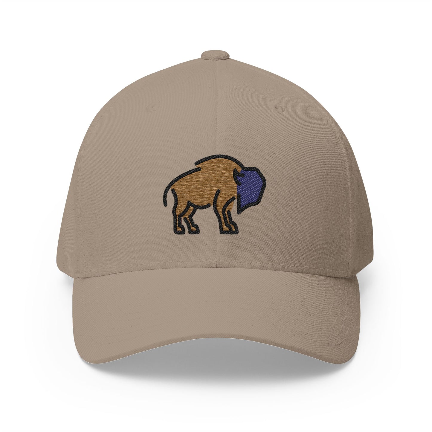 Bison Emoji Khaki Cap – Premium by Capmoji