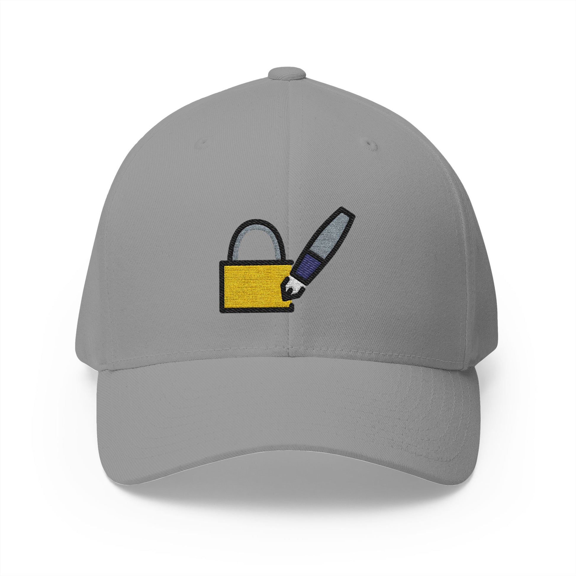 Locked With Pen Emoji Grey Cap – Premium by Capmoji