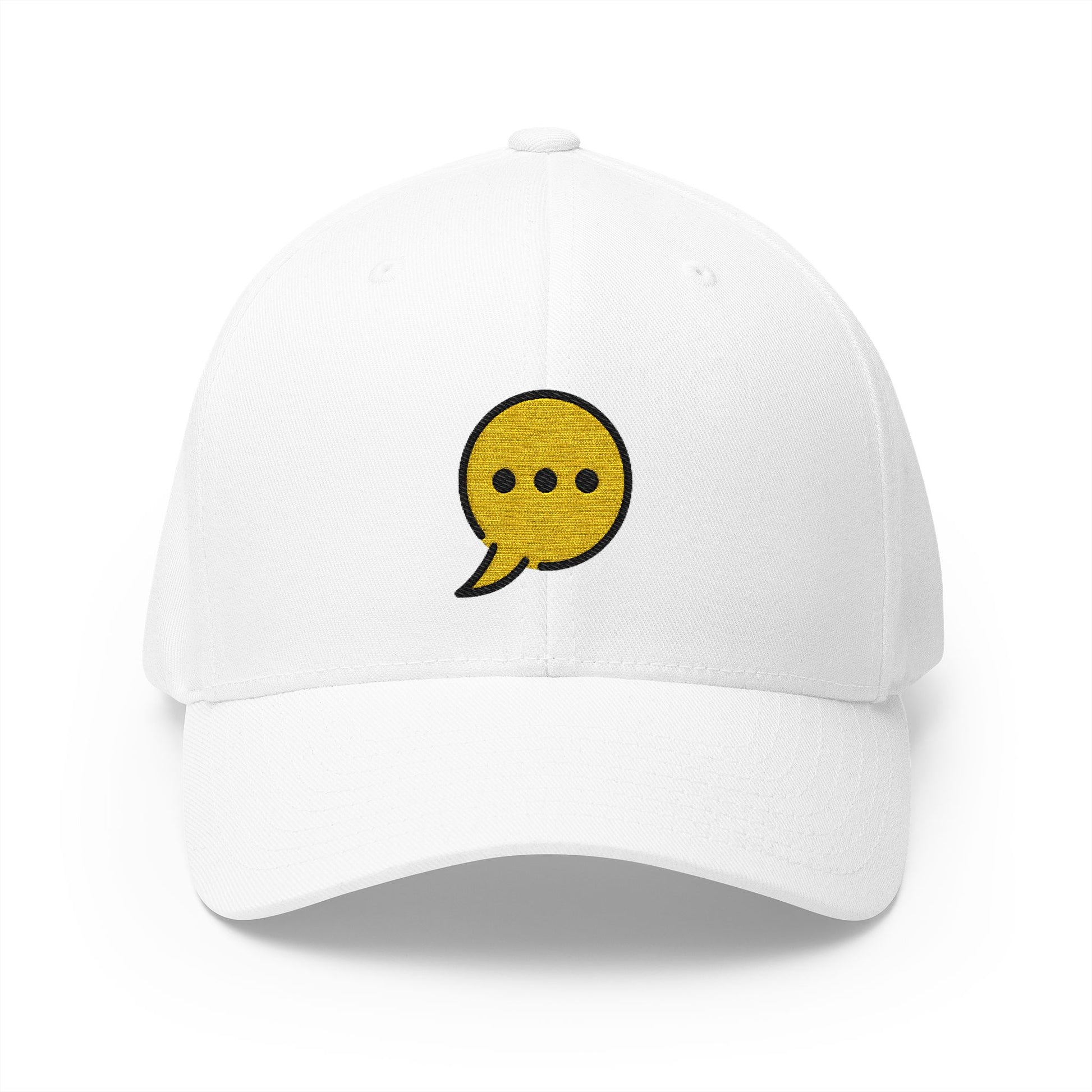 Comment Emoji White Cap – Premium by Capmoji