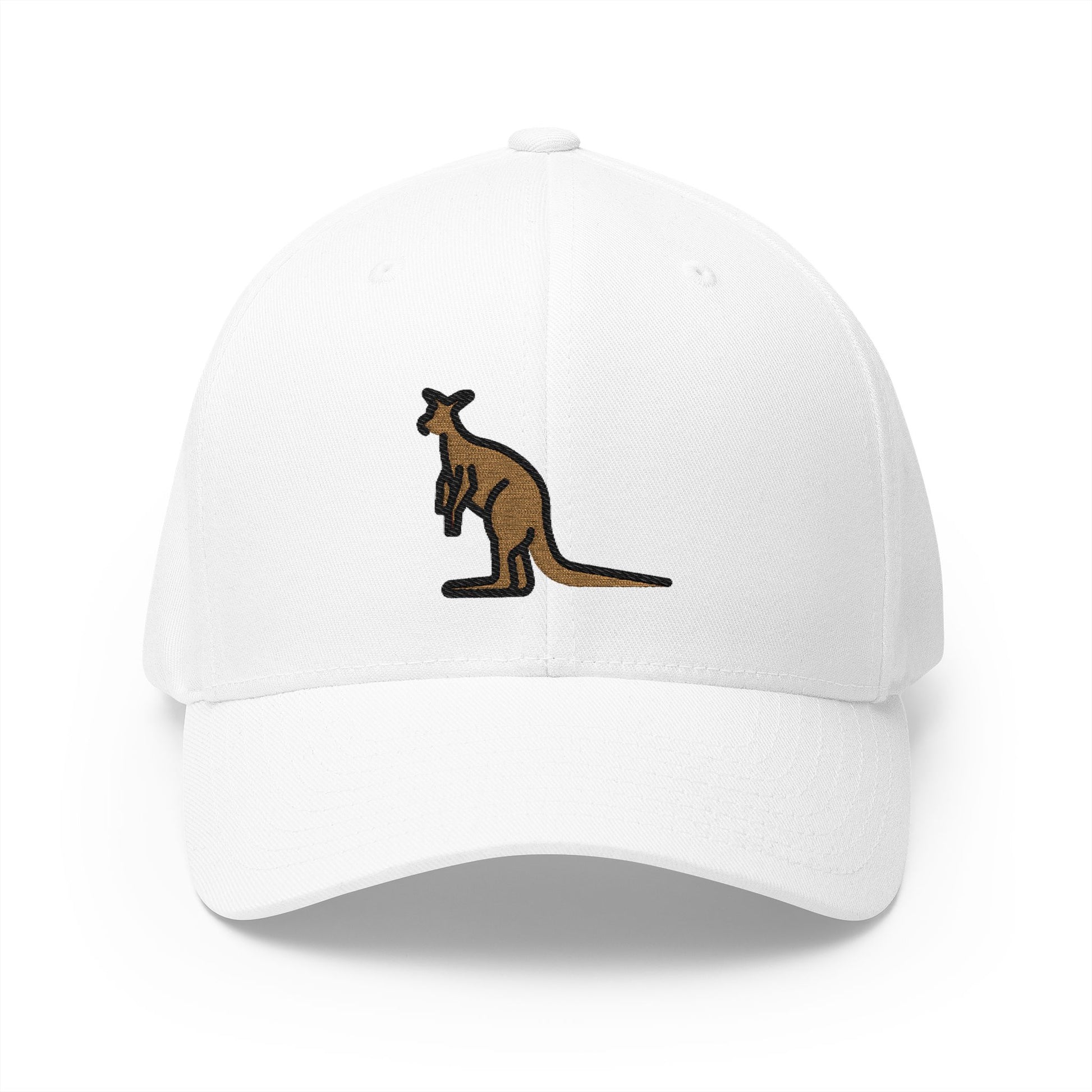Kangaroo Emoji White Cap – Premium by Capmoji