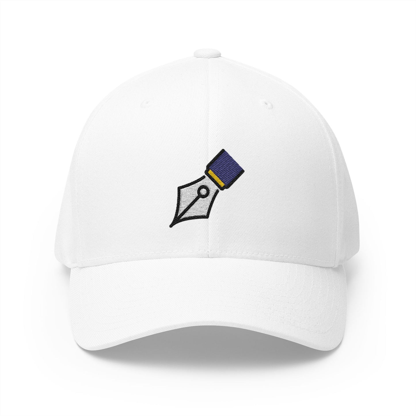 Black Nib Emoji White Cap – Premium by Capmoji