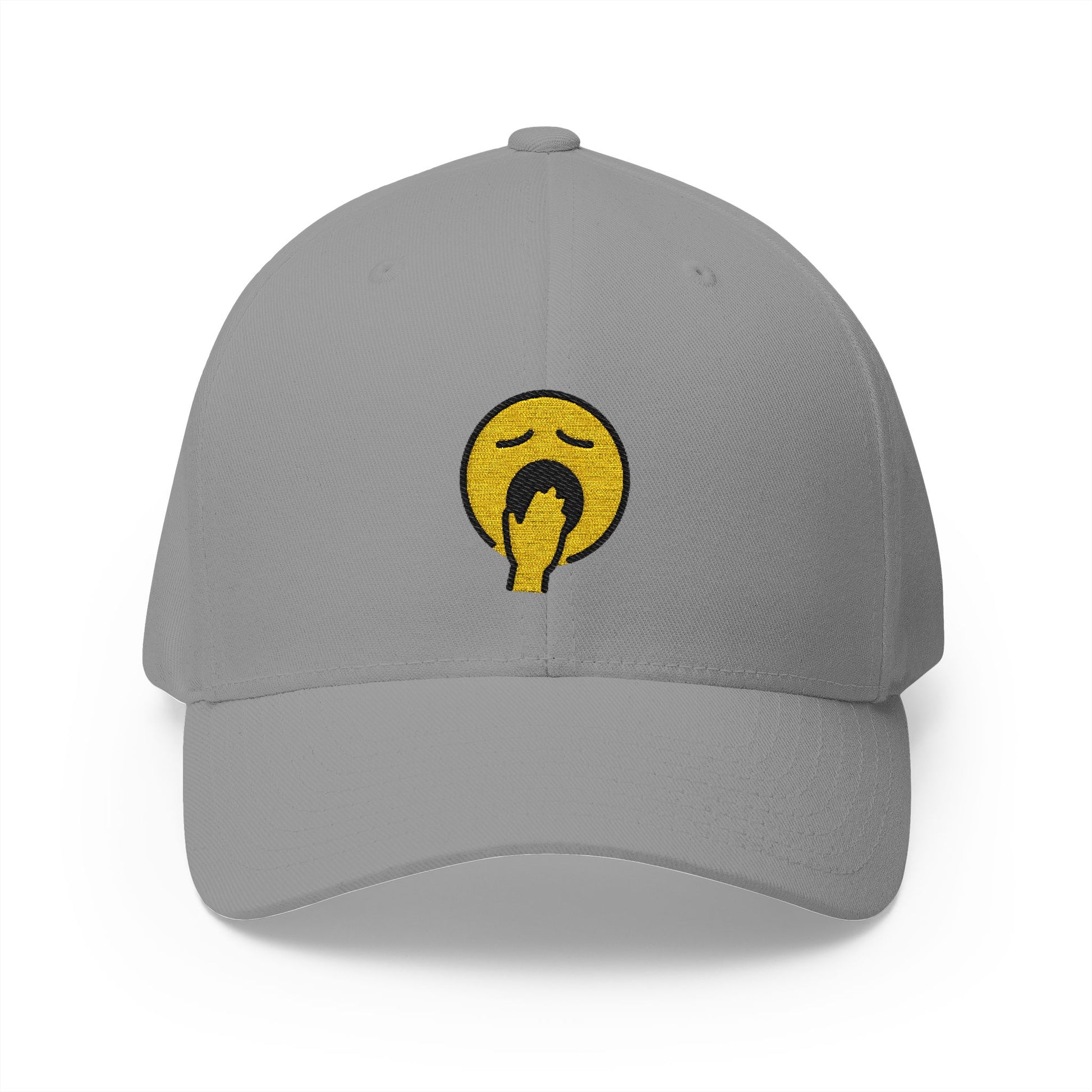 Yawning Face Emoji Grey Cap – Premium by Capmoji