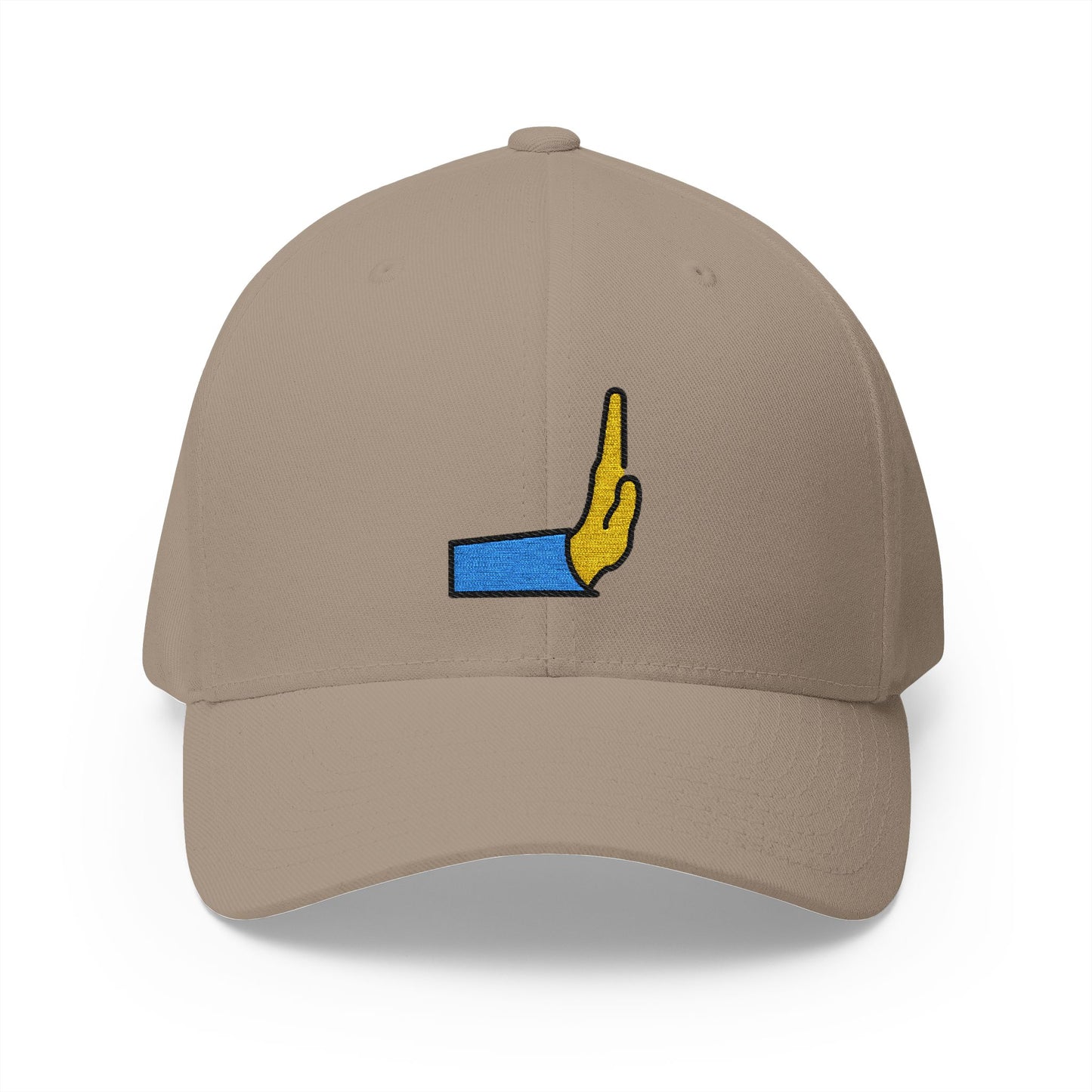Rightwards Pushing Hand Emoji Khaki Cap – Premium by Capmoji