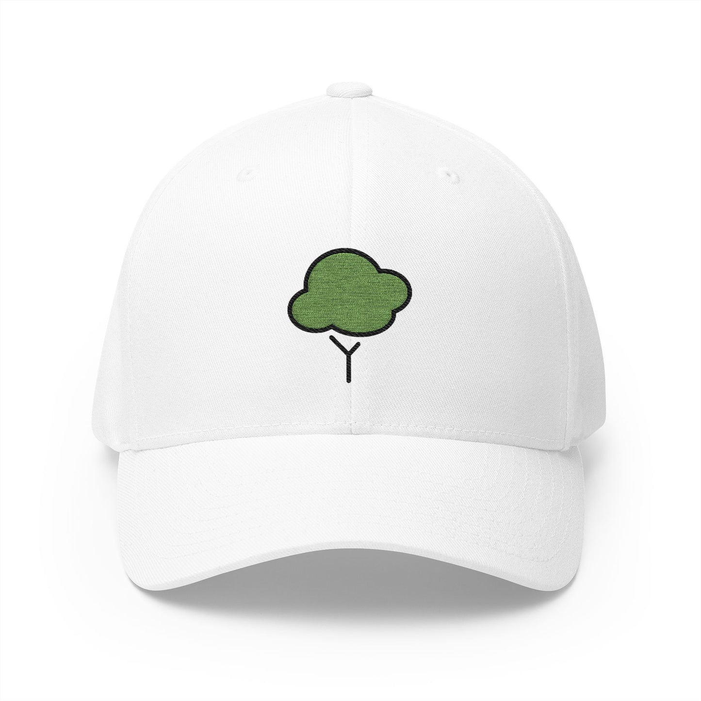 Deciduous Tree Emoji White Cap – Premium by Capmoji