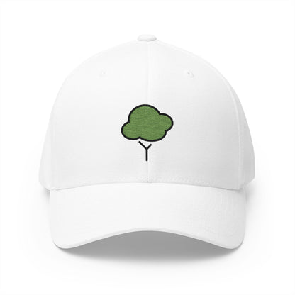 Deciduous Tree Emoji White Cap – Premium by Capmoji