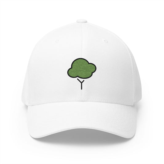 Deciduous Tree Emoji White Cap – Premium by Capmoji