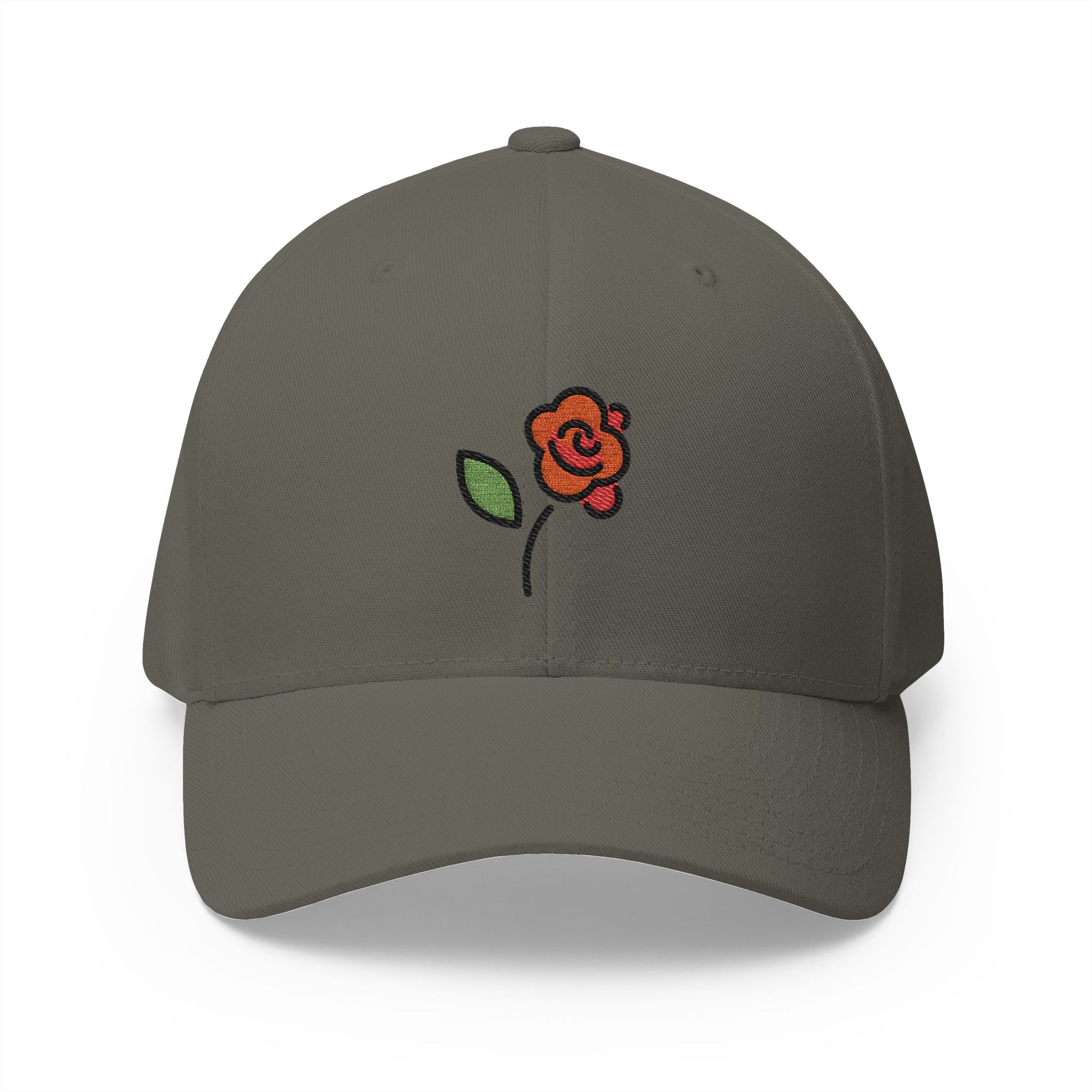 Rose Emoji Olive Cap – Premium by Capmoji