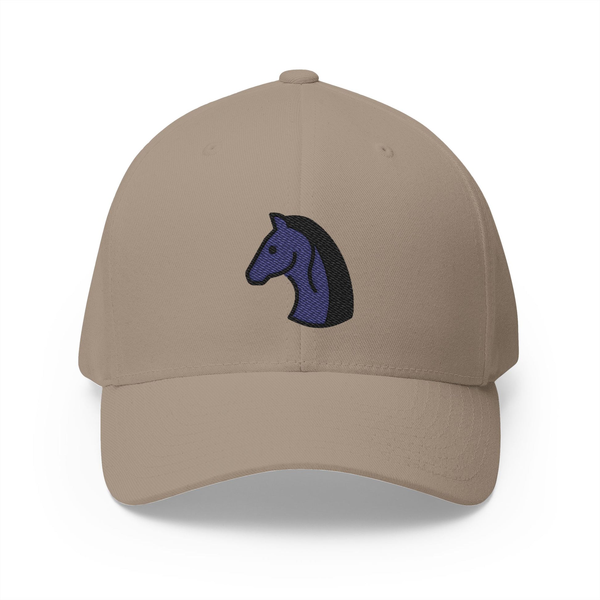 Black Chess Knight Emoji Khaki Cap – Premium by Capmoji