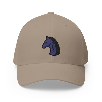 Black Chess Knight Emoji Khaki Cap – Premium by Capmoji